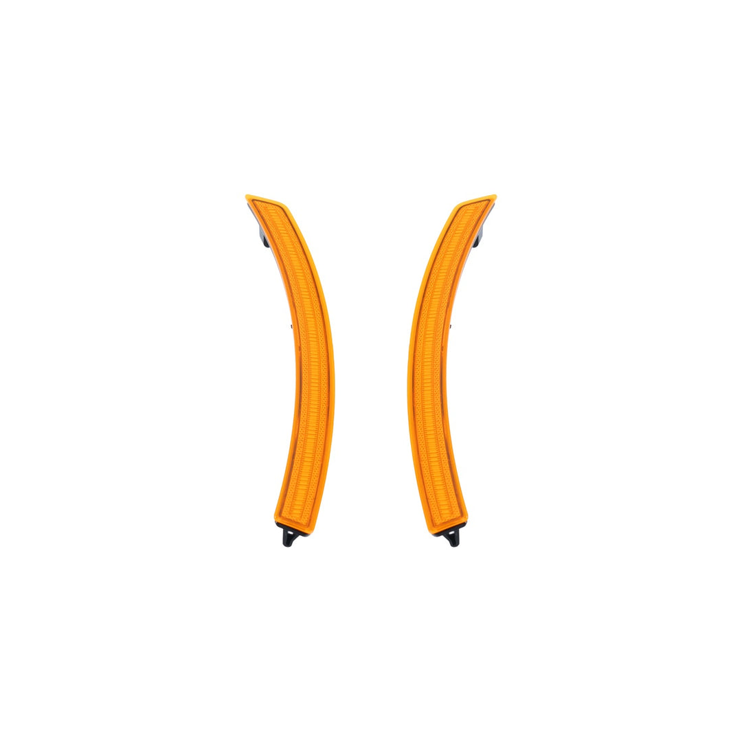 Corvette C7 Factory Style LED Side Marker Lights Front : Amber Lens ( Same as OEM Finish ) Rear : Red Lens ( Same as OEM Finish ) LIGHT-1455-RD_LIGHT-1456-RD