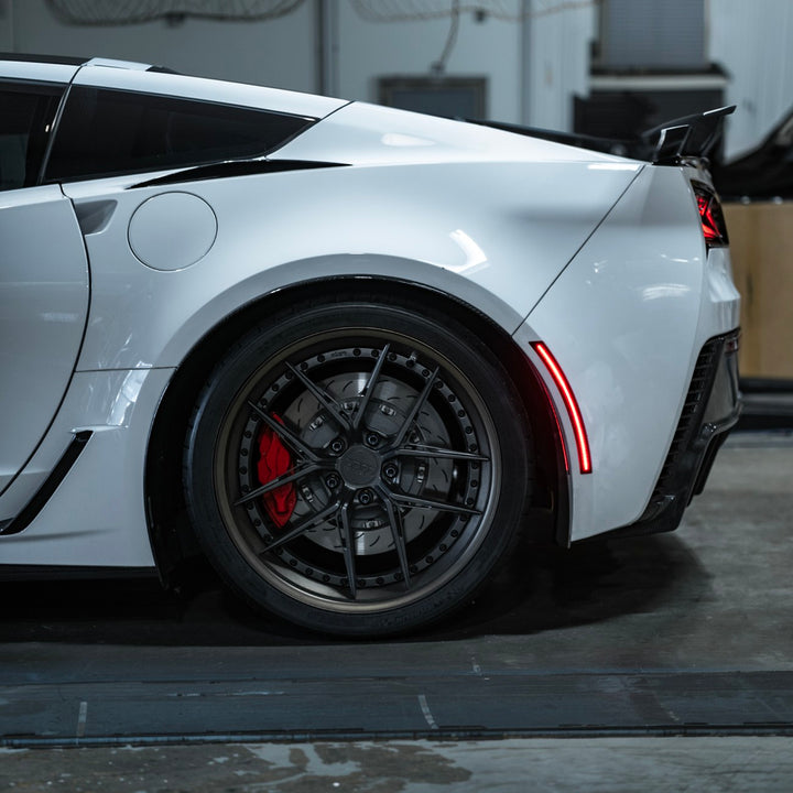 Corvette C7 Factory Style LED Side Marker Lights Smoke Tinted Lens LIGHT-1455-SM_LIGHT-1456-SM