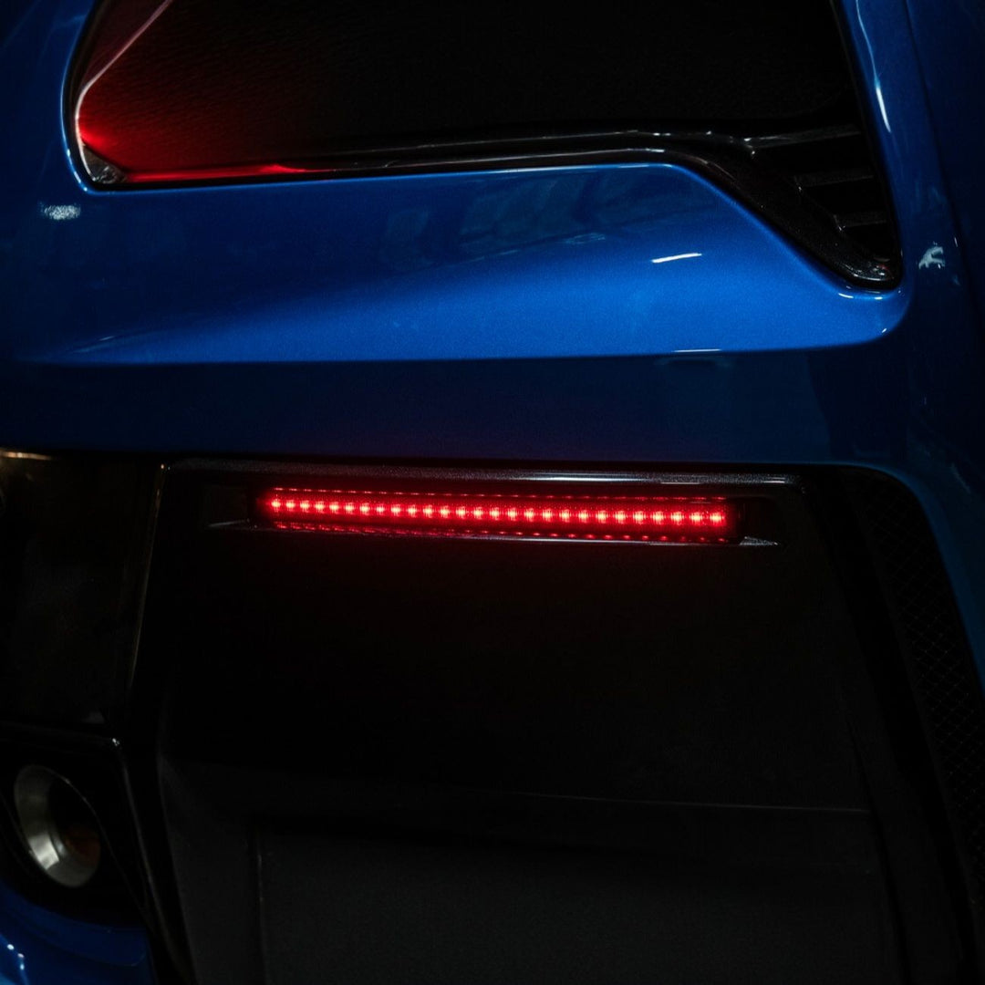 Corvette C7 Rear Bumper Diffuser Clear Lens Red LED Reflector Lights Cl ear Lens LIGHT-1457-CL
