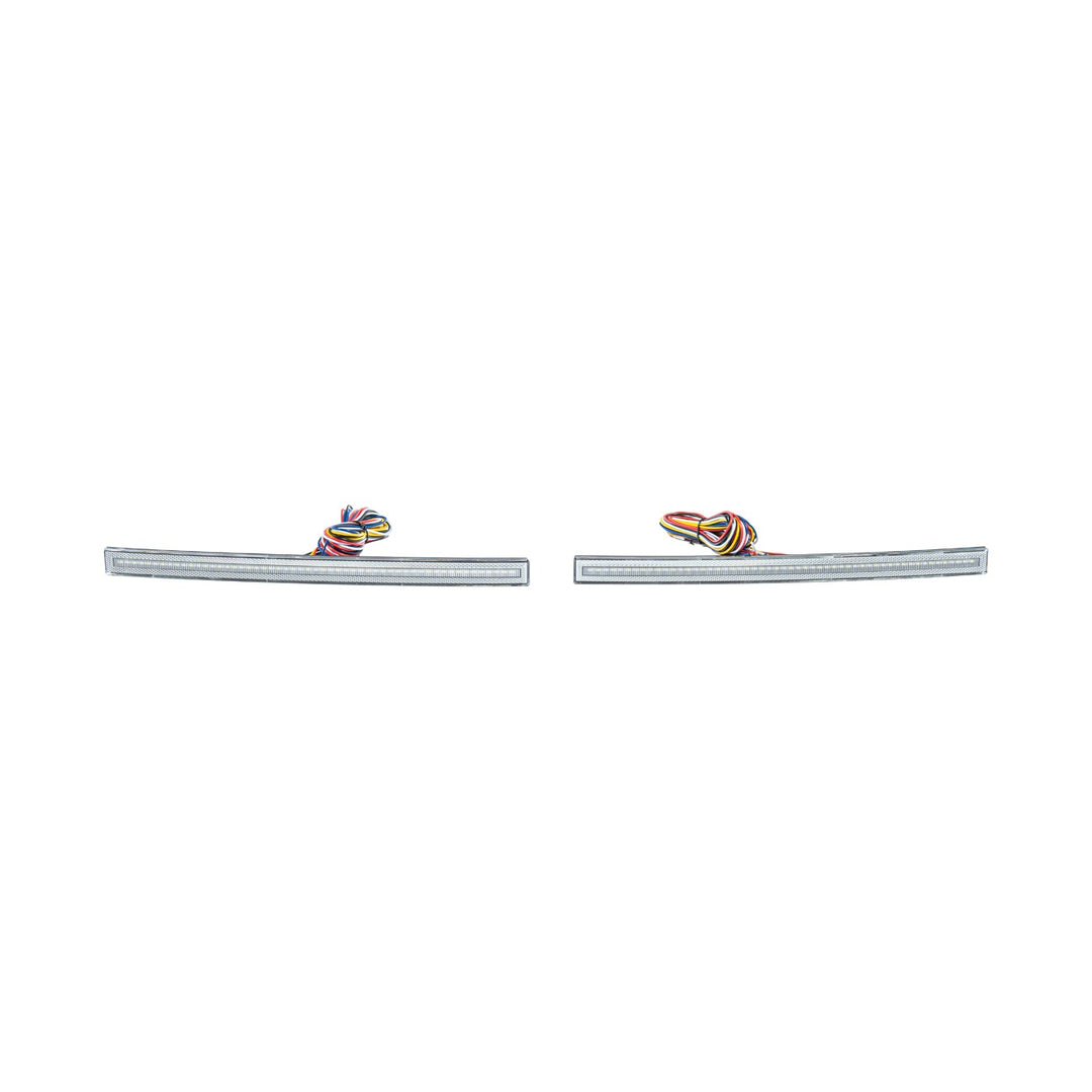 Corvette C7 Rear Bumper Diffuser Clear Lens Red LED Reflector Lights Cl ear Lens LIGHT-1457-CL
