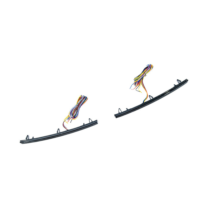 Corvette C7 Rear Bumper Diffuser Clear Lens Red LED Reflector Lights LIGHT-1457-SM