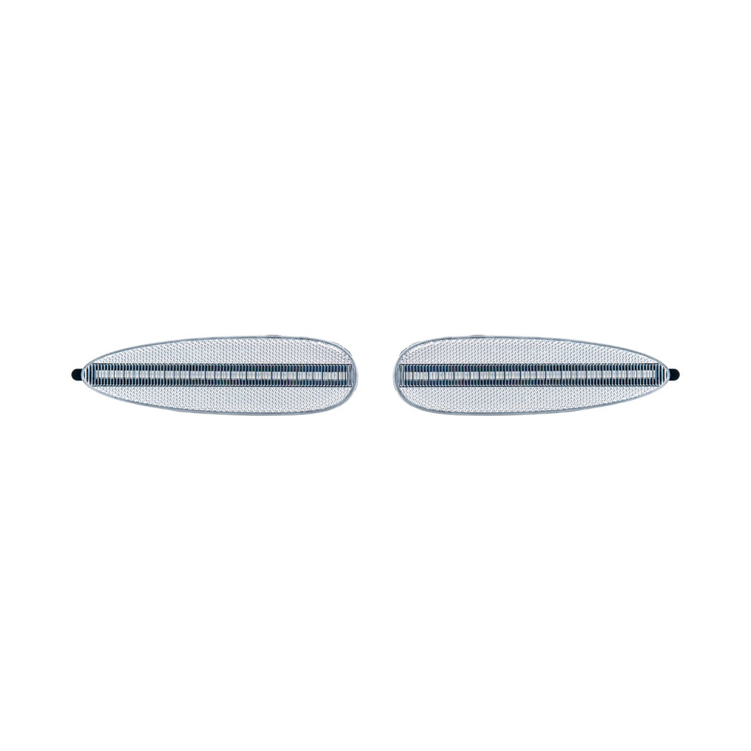 2004-2006 Pontiac GTO Factory Style Front LED Smoke Tinted Amber Side Marker Lights Clear Lens LIGHT-1458-CL