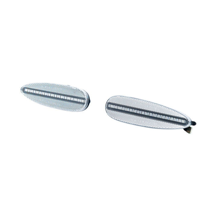 2004-2006 Pontiac GTO Factory Style Front LED Smoke Tinted Amber Side Marker Lights Clear Lens LIGHT-1458-CL