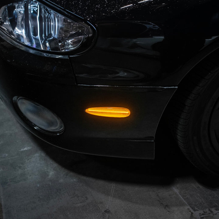 2004-2006 Pontiac GTO Factory Style Front LED Smoke Tinted Amber Side Marker Lights Amber Lens ( Same as OEM Finish ) LIGHT-1458-RD