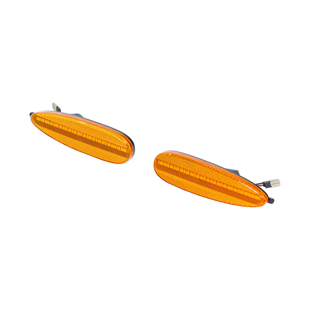 2004-2006 Pontiac GTO Factory Style Front LED Smoke Tinted Amber Side Marker Lights Amber Lens ( Same as OEM Finish ) LIGHT-1458-RD