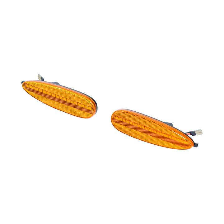 2004-2006 Pontiac GTO Factory Style Front LED Smoke Tinted Amber Side Marker Lights Amber Lens ( Same as OEM Finish ) LIGHT-1458-RD