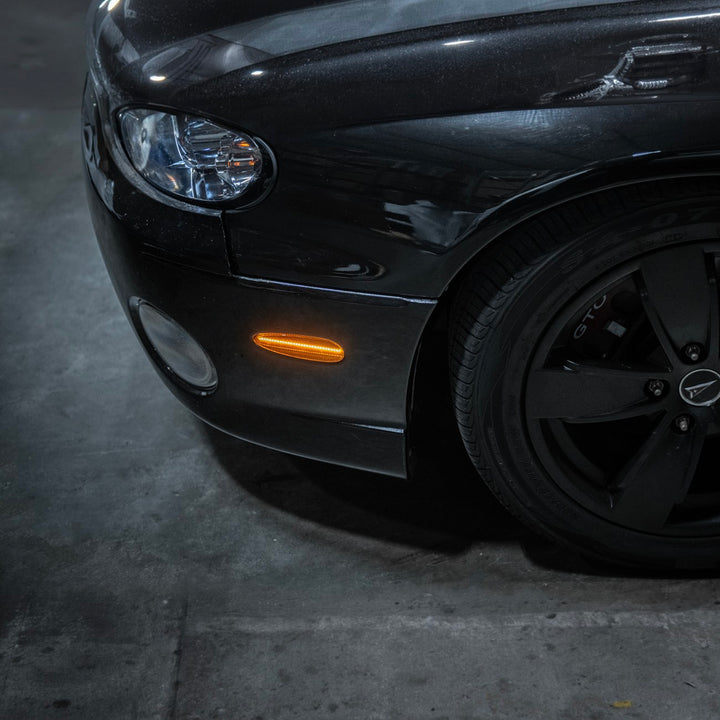 2004-2006 Pontiac GTO Factory Style Front LED Smoke Tinted Amber Side Marker Lights Smoke Tinted Lens LIGHT-1458-SM