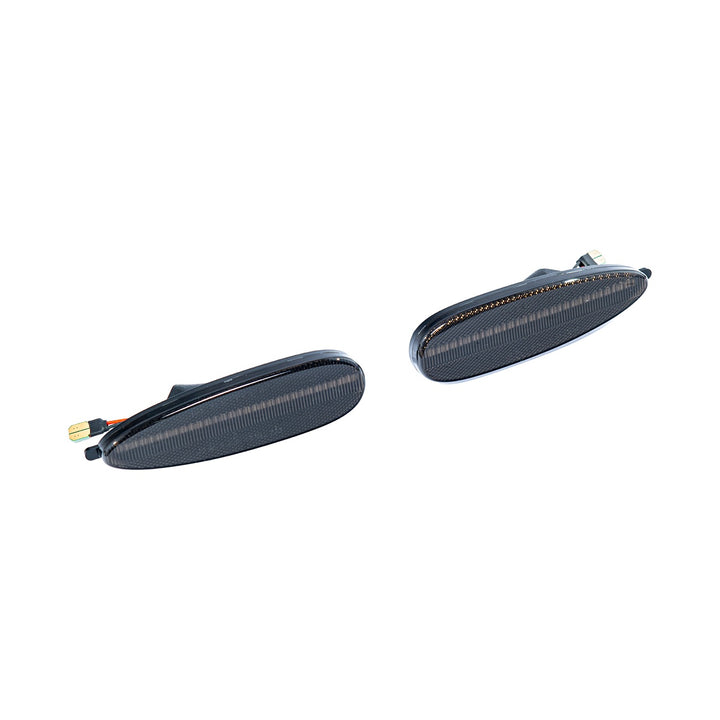 2004-2006 Pontiac GTO Factory Style Front LED Smoke Tinted Amber Side Marker Lights Smoke Tinted Lens LIGHT-1458-SM