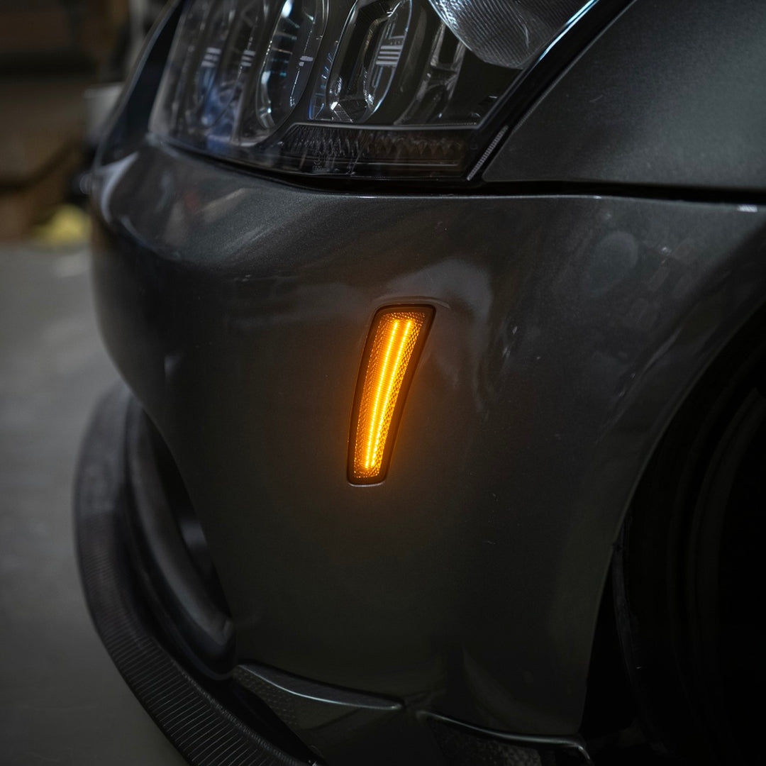 2008-2009 Pontiac G8 Factory Style Front LED Side Marker Lights Smoke Tinted Lens LIGHT-1459-SM