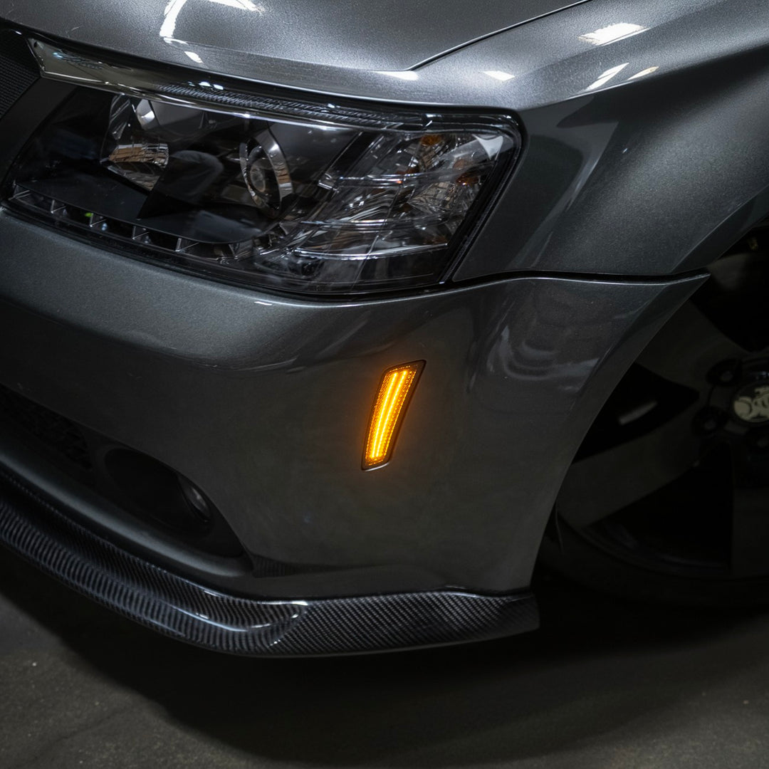 2008-2009 Pontiac G8 Factory Style Front LED Side Marker Lights Smoke Tinted Lens LIGHT-1459-SM