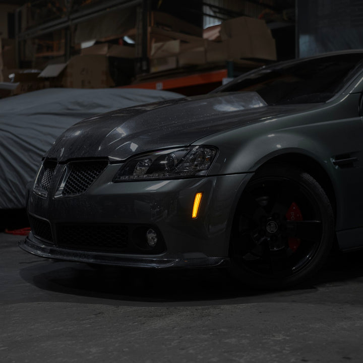 2008-2009 Pontiac G8 Factory Style Front LED Side Marker Lights Smoke Tinted Lens LIGHT-1459-SM