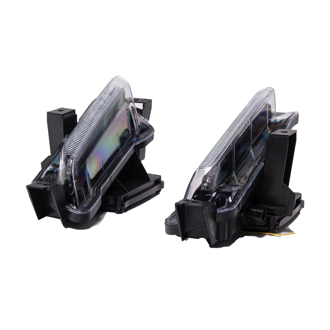 2016-Up Chevrolet Camaro ZL1 Factory Style Front Bumper DRL Fog Lights Black Housing Clear Lens LIGHT-CAZL1-1618