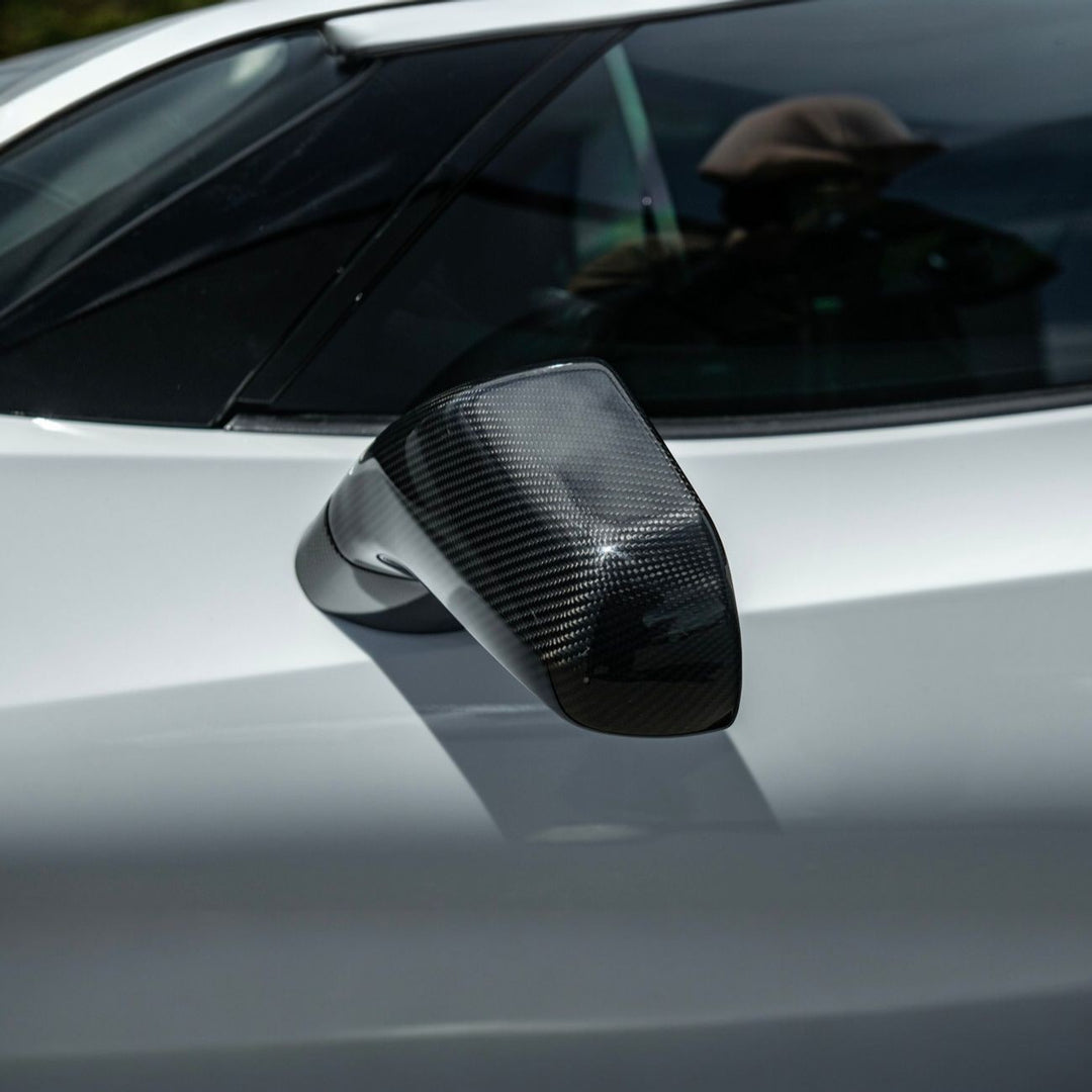 Corvette C7 Dry Carbon Fiber Side Mirror Cover Overlays Carbon Fiber MC-1471-BKCF