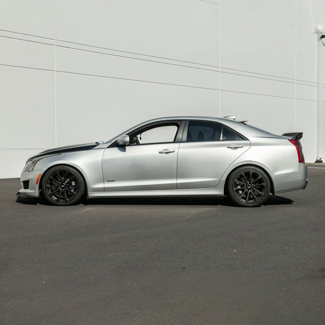 2016-2019 Cadillac ATS-V Dry Carbon Fiber Front Mud Flaps Splash Guards 3K 2x2 Twill Real Carbon Fiber MF-1201-BKCF