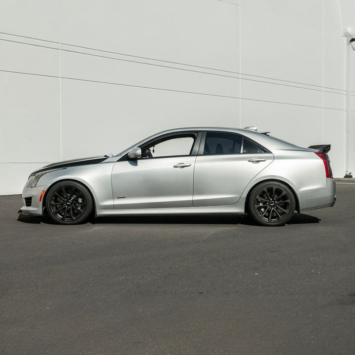 2016-2019 Cadillac ATS-V Dry Carbon Fiber Front Mud Flaps Splash Guards 3K 2x2 Twill Real Carbon Fiber MF-1201-BKCF