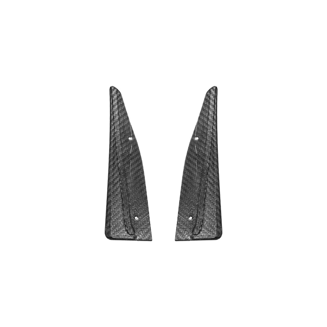 2016-2019 Cadillac ATS-V Dry Carbon Fiber Front Mud Flaps Splash Guards 3K 2x2 Twill Real Carbon Fiber MF-1201-BKCF