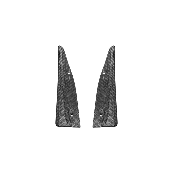 2016-2019 Cadillac ATS-V Dry Carbon Fiber Front Mud Flaps Splash Guards 3K 2x2 Twill Real Carbon Fiber MF-1201-BKCF