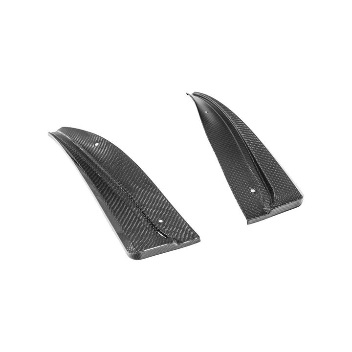 2016-2019 Cadillac ATS-V Dry Carbon Fiber Front Mud Flaps Splash Guards 3K 2x2 Twill Real Carbon Fiber MF-1201-BKCF