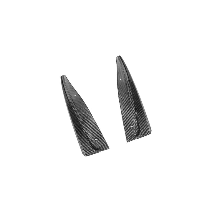 2016-2019 Cadillac ATS-V Dry Carbon Fiber Front Mud Flaps Splash Guards 3K 2x2 Twill Real Carbon Fiber MF-1201-BKCF