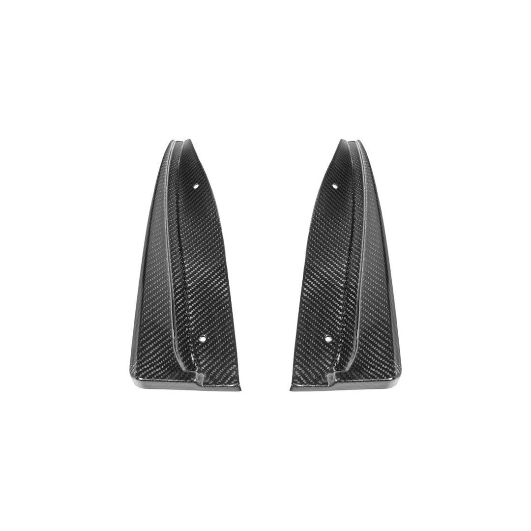 2016-2019 Cadillac ATS-V Dry Carbon Fiber Front Mud Flaps Splash Guards 3K 2x2 Twill Real Carbon Fiber MF-1201-BKCF