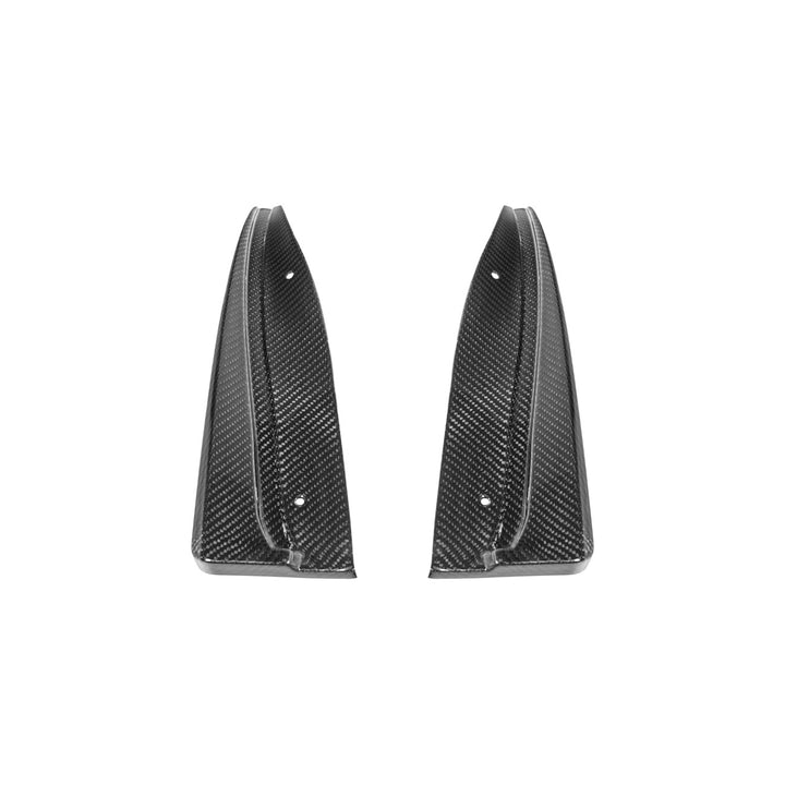 2016-2019 Cadillac ATS-V Dry Carbon Fiber Front Mud Flaps Splash Guards 3K 2x2 Twill Real Carbon Fiber MF-1201-BKCF