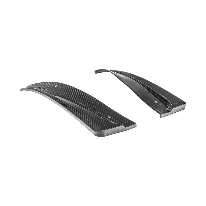2016-2019 Cadillac ATS-V Dry Carbon Fiber Front Mud Flaps Splash Guards 3K 2x2 Twill Real Carbon Fiber MF-1201-BKCF