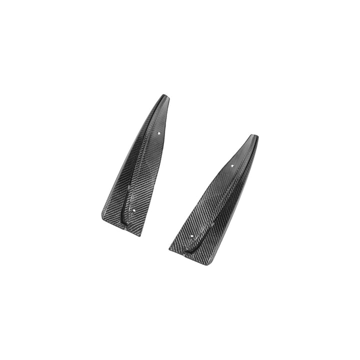 2016-2019 Cadillac ATS-V Dry Carbon Fiber Front Mud Flaps Splash Guards 3K 2x2 Twill Real Carbon Fiber MF-1201-BKCF