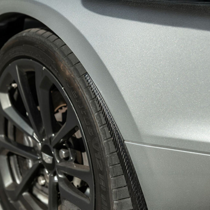 2016-2019 Cadillac ATS-V Dry Carbon Fiber Rear Mud Flaps Splash Guards 3K 2x2 Twill Real Carbon Fiber MF-1202-BKCF