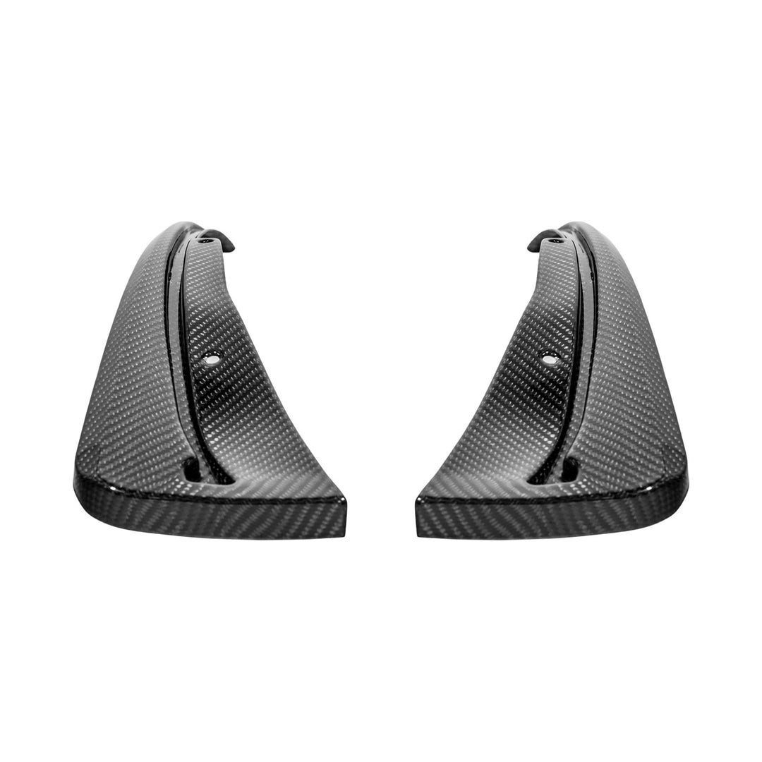 2016-2019 Cadillac ATS-V Dry Carbon Fiber Rear Mud Flaps Splash Guards 3K 2x2 Twill Real Carbon Fiber MF-1202-BKCF