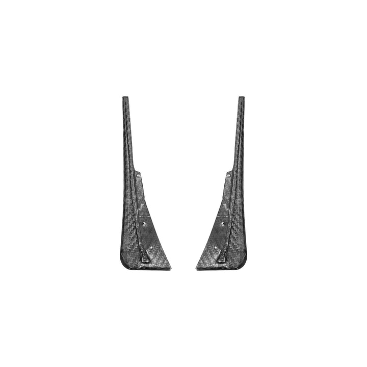 2016-2019 Cadillac ATS-V Dry Carbon Fiber Rear Mud Flaps Splash Guards 3K 2x2 Twill Real Carbon Fiber MF-1202-BKCF