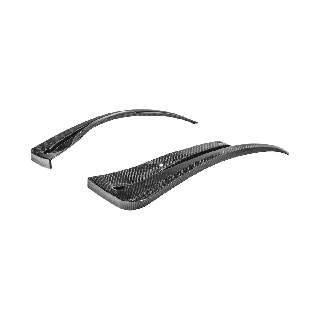 2016-2019 Cadillac ATS-V Dry Carbon Fiber Rear Mud Flaps Splash Guards 3K 2x2 Twill Real Carbon Fiber MF-1202-BKCF
