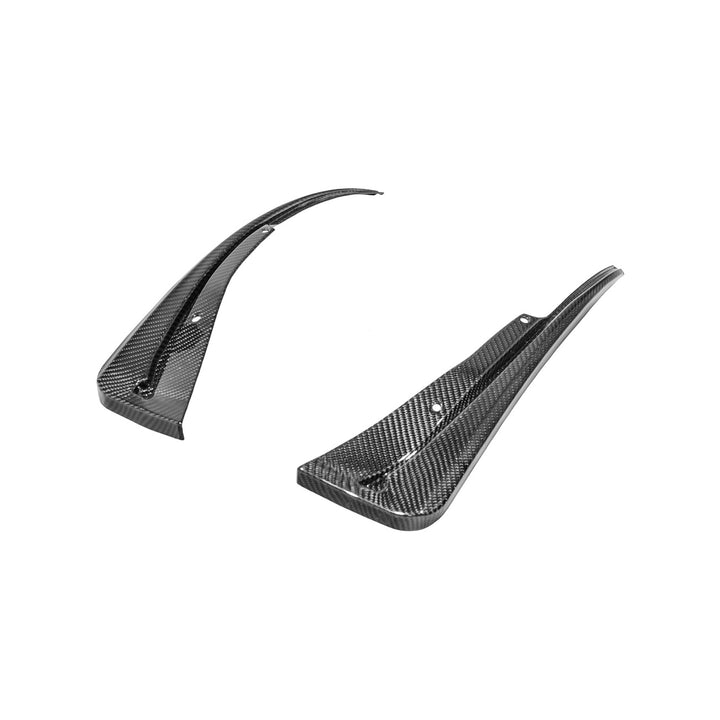 2016-2019 Cadillac ATS-V Dry Carbon Fiber Rear Mud Flaps Splash Guards 3K 2x2 Twill Real Carbon Fiber MF-1202-BKCF