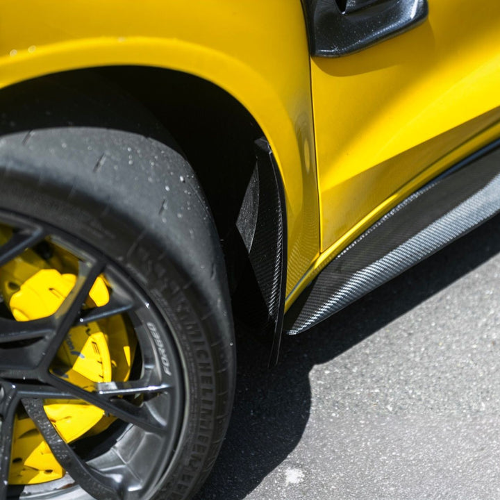 Corvette C8 Dry Carbon Fiber Front &amp; Rear Mud Flaps Carbon Fiber MF-1265-BKCF_MF-1266-BKCF