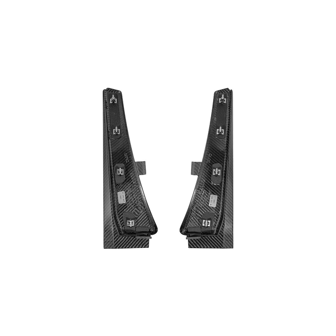 Corvette C8 Dry Carbon Fiber Front &amp; Rear Mud Flaps Carbon Fiber MF-1265-BKCF_MF-1266-BKCF