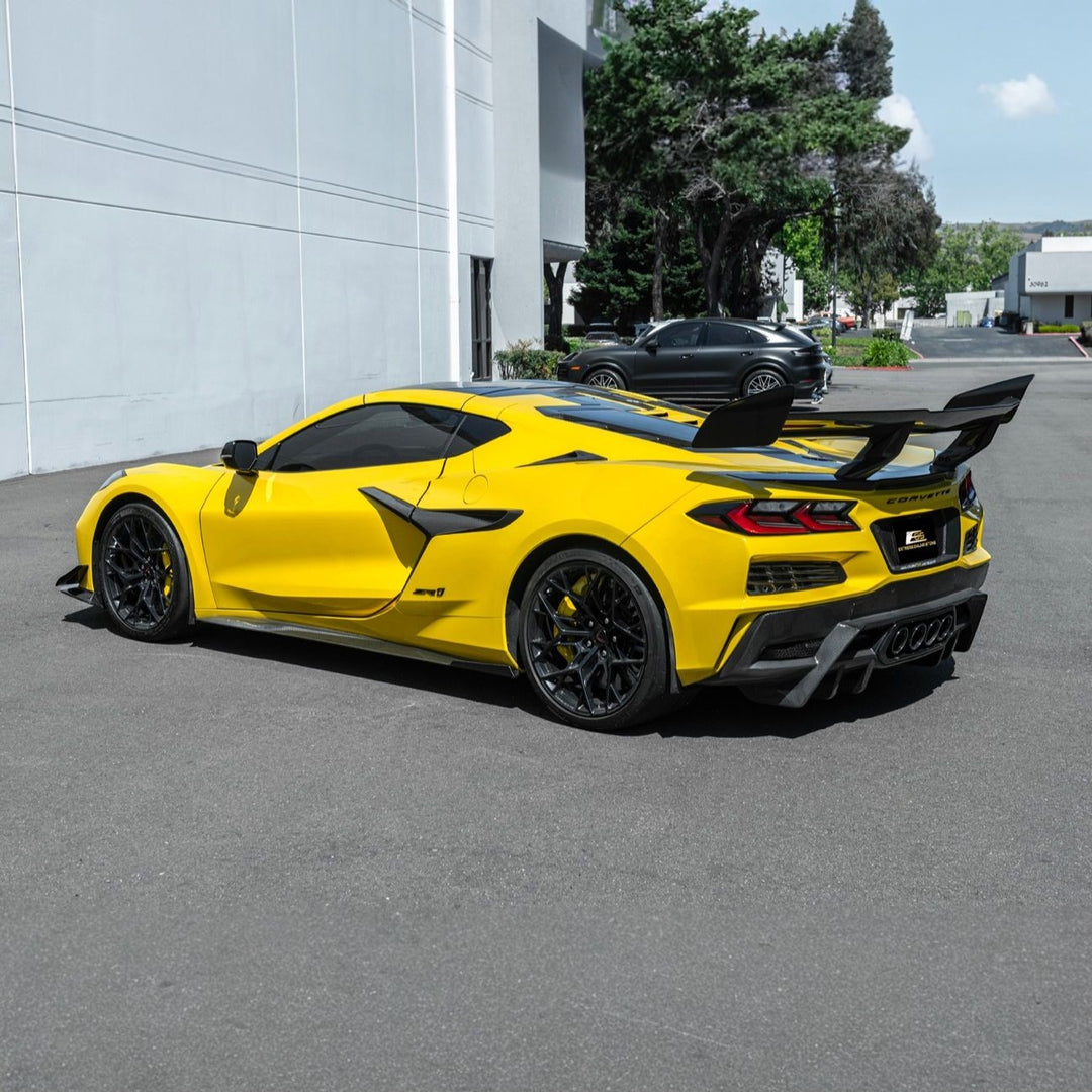 Corvette C8 Dry Carbon Fiber Rear Side Mud Flaps Carbon Fiber MF-1265-BKCF