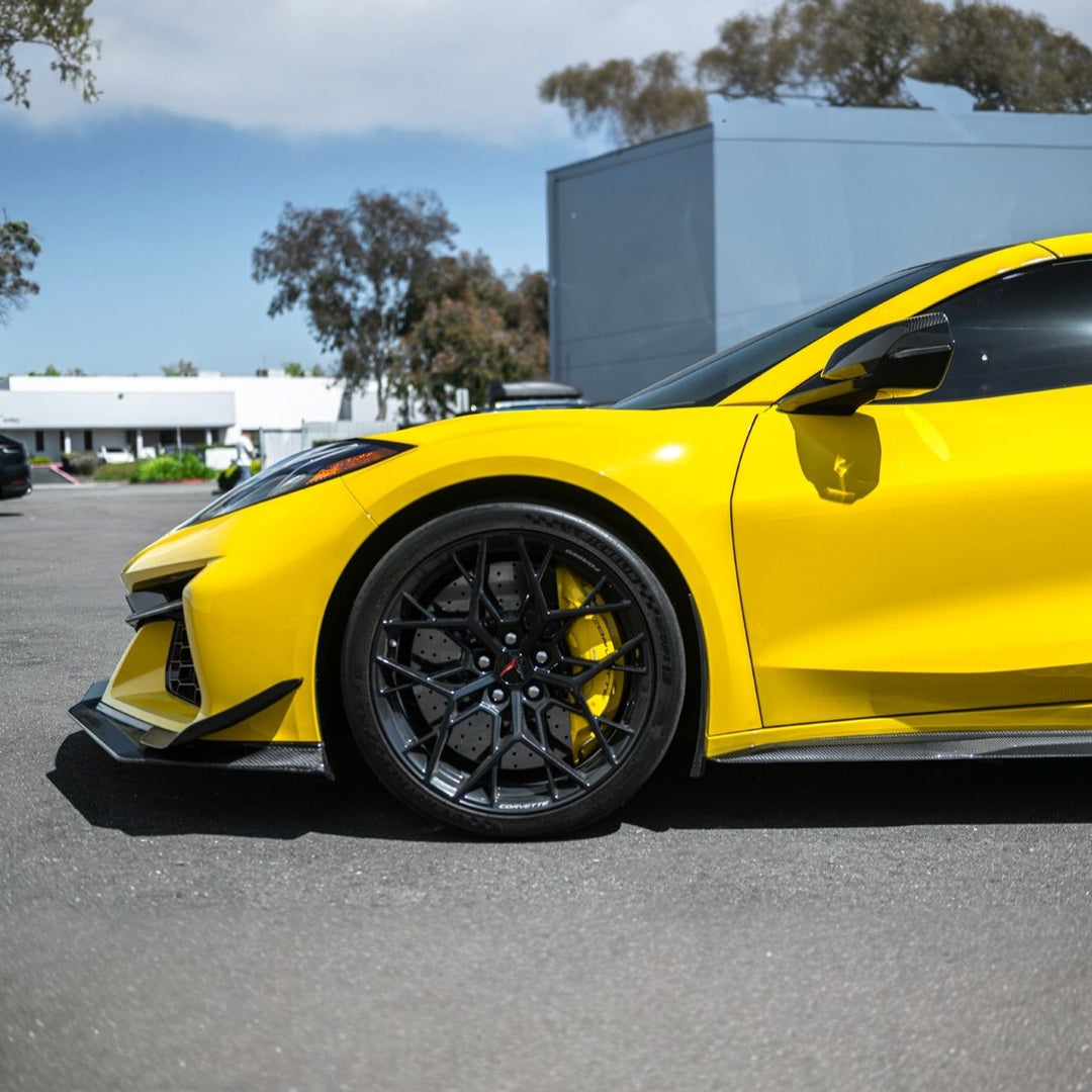 Corvette C8 Dry Carbon Fiber Rear Side Mud Flaps Carbon Fiber MF-1265-BKCF
