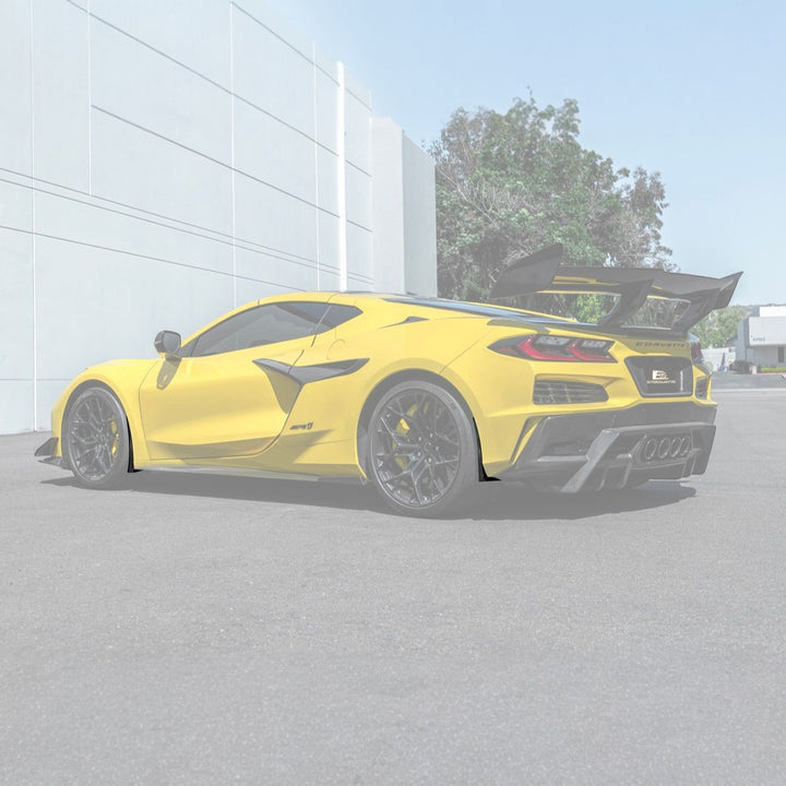 Corvette C8 Dry Carbon Fiber Rear Side Mud Flaps Carbon Fiber MF-1265-BKCF