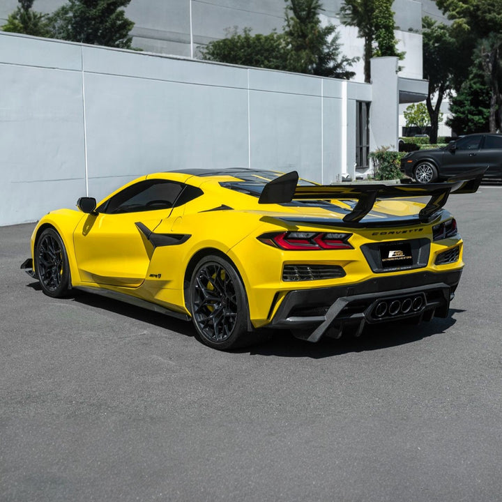 Corvette C8 Dry Carbon Fiber Rear Side Mud Flaps Carbon Fiber MF-1265-BKCF