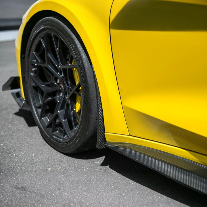 Corvette C8 Dry Carbon Fiber Rear Side Mud Flaps Carbon Fiber MF-1265-BKCF