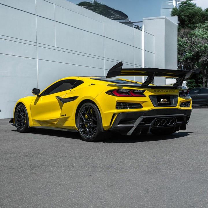 Corvette C8 Dry Carbon Fiber Rear Side Mud Flaps Carbon Fiber MF-1265-BKCF