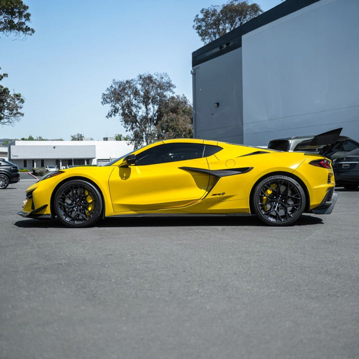 Corvette C8 Dry Carbon Fiber Front &amp; Rear Mud Flaps Rear MF-1266-BKCF