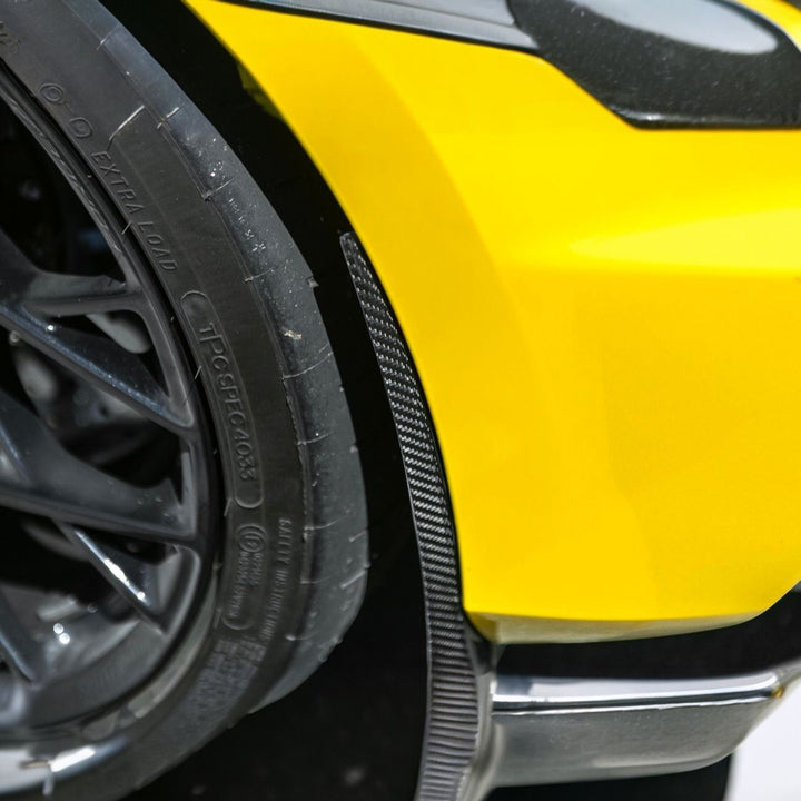 Corvette C8 Dry Carbon Fiber Front &amp; Rear Mud Flaps Rear MF-1266-BKCF