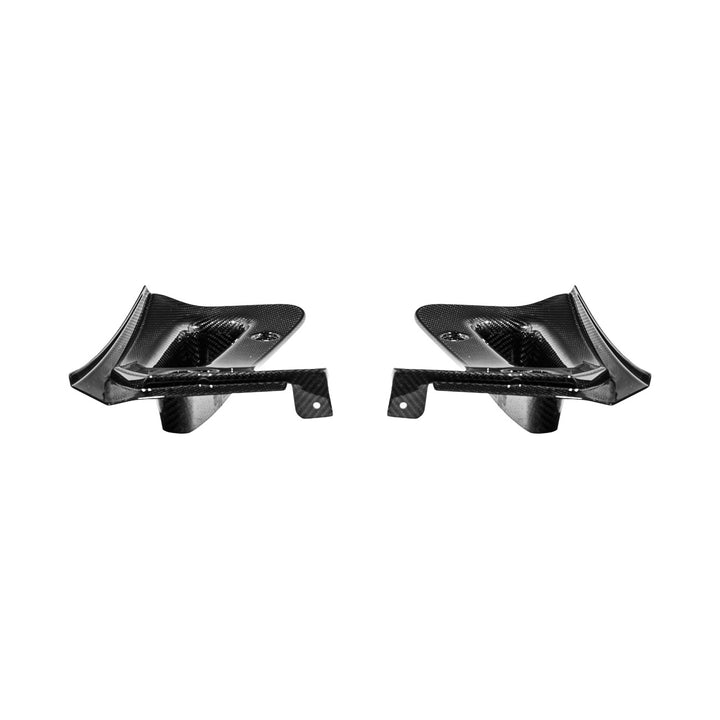 Corvette C8 Dry Carbon Fiber Front &amp; Rear Mud Flaps Rear MF-1266-BKCF