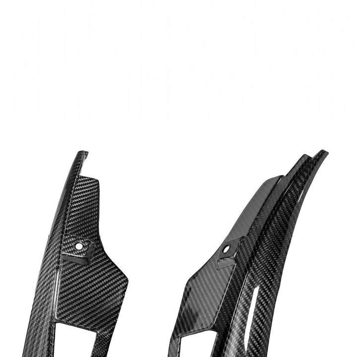 2024-Up Ford Mustang Carbon Fiber Performance XL Extended Front &amp; Rear Mud Flap Splash Guards Carbon Fiber MF-767-BKCF_MF-768-BKCF
