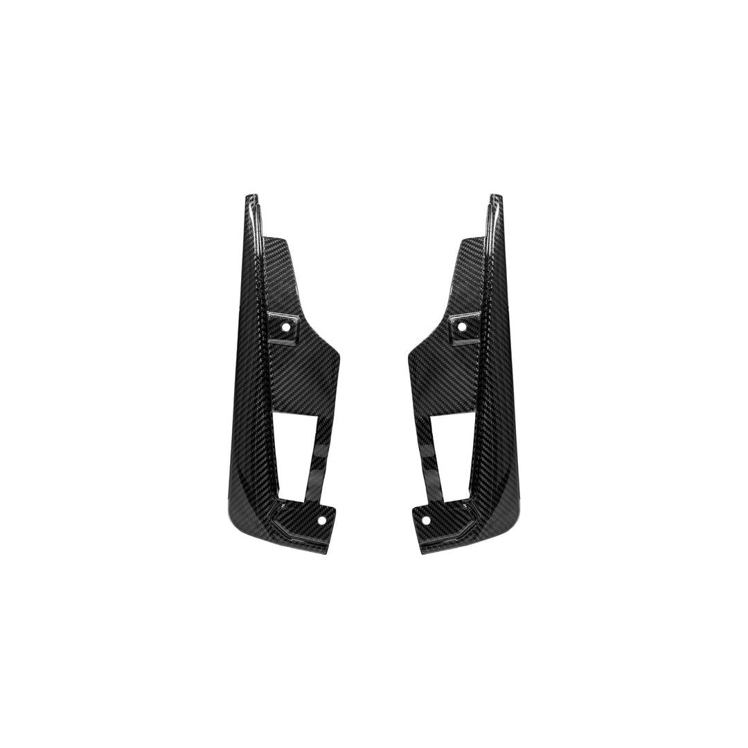 2024-Up Ford Mustang Carbon Fiber Performance XL Extended Front &amp; Rear Mud Flap Splash Guards Carbon Fiber MF-767-BKCF_MF-768-BKCF