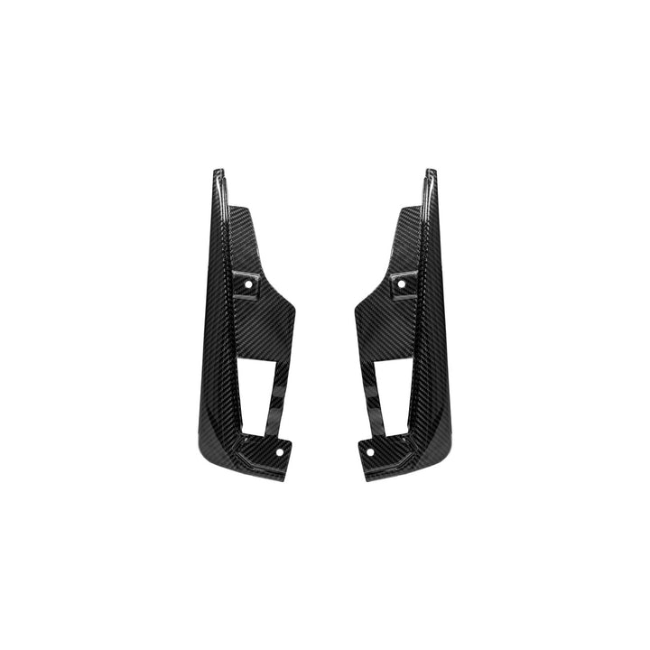2024-Up Ford Mustang Carbon Fiber Performance XL Extended Front &amp; Rear Mud Flap Splash Guards Carbon Fiber MF-767-BKCF_MF-768-BKCF