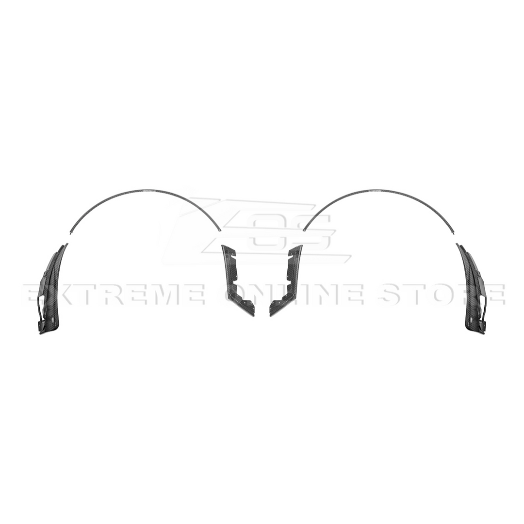 2024+ Ford Mustang DRY CARBON FIBER Fender Flares &amp; Mud Flap