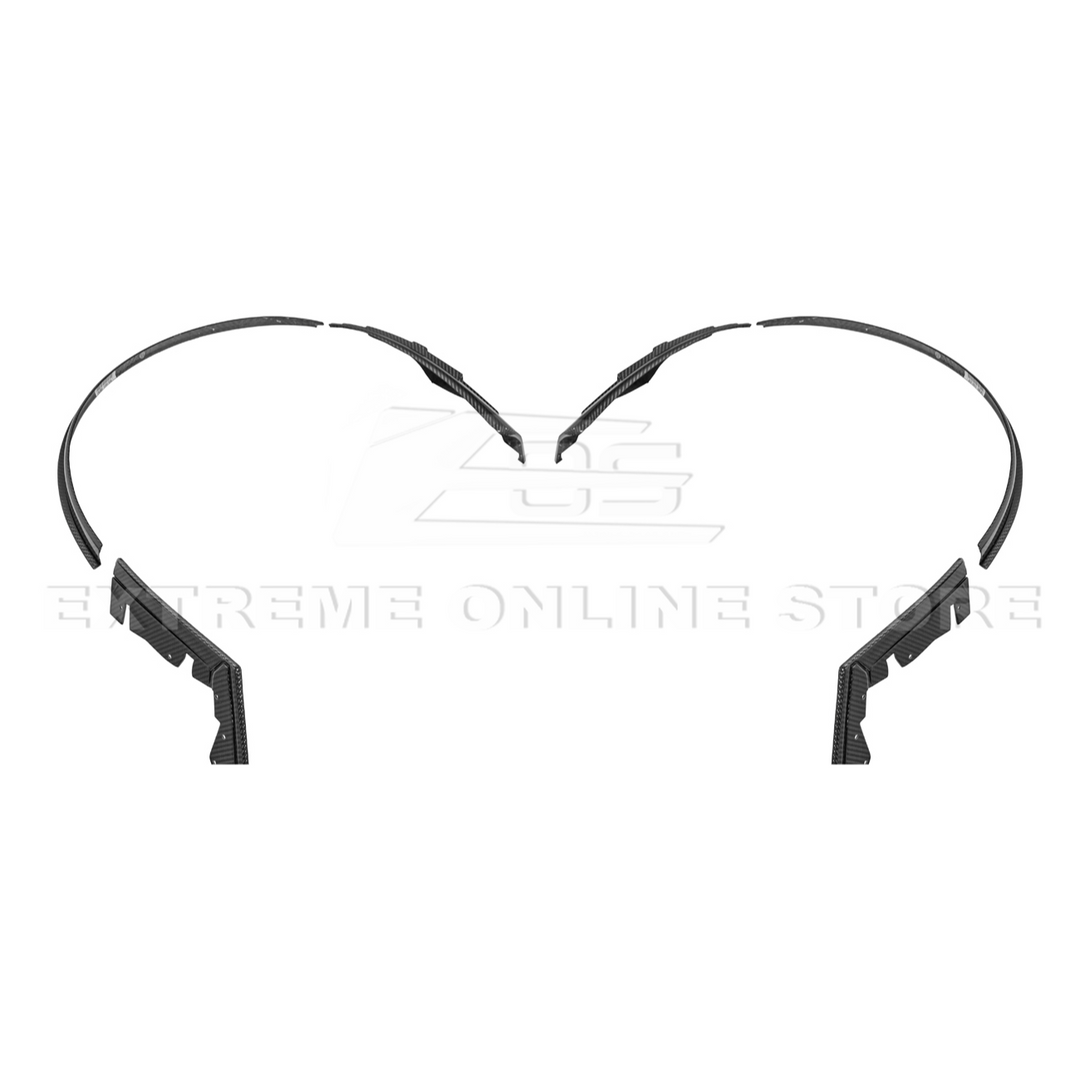 2024+ Ford Mustang DRY CARBON FIBER Fender Flares &amp; Mud Flap