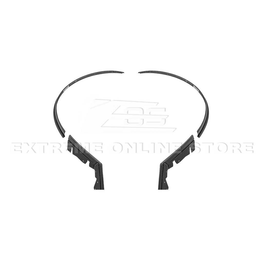 2024-Up Ford Mustang S650 DRY CARBON FIBER Rear Quarter Fender Flare Extension