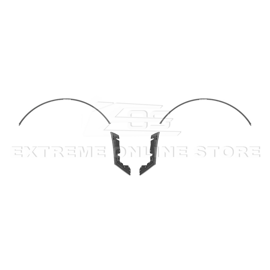 2024-Up Ford Mustang S650 DRY CARBON FIBER Rear Quarter Fender Flare Extension